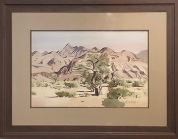 Milford Zornes (Untitled - Landscape) Signed Original Watercolor - 1961