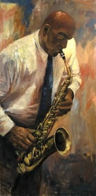 Jorn Fox "Soul Man" Signed Original Oil