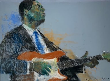 Jorn Fox Impressionist Signed Pastel On Paper