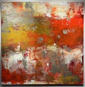 Jorn Fox Abstract Signed Original Oil and Acrylic