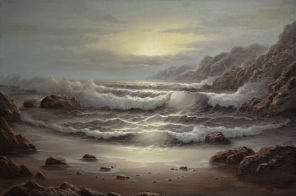 Bob Sanders (Seascape) Signed Original Oil