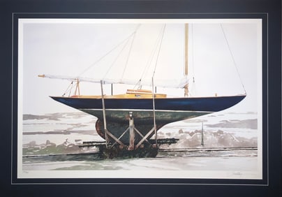 Peter Sculthorpe "Winter Harbor" Signed Original Lithograph LE