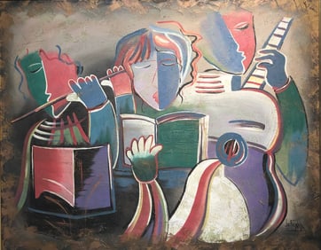 Lee Reynolds (Figurative - Musicians) Signed Original Acrylic