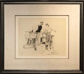 Norman Rockwell "Settling In" Signed Lithograph AP