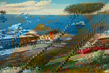 Filastro Mottola "Cliff House" Signed Original Oil