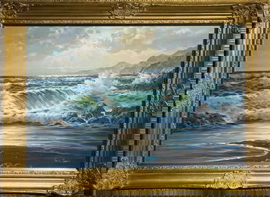 Glen Powell "The Breakers" Signed Original Oil