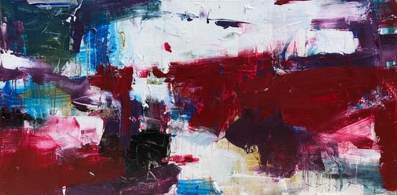 Jorn Fox Abstract Oil on Canvas Signed