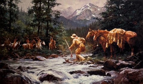 Howard Terpning "They Came From Nowhere" Signed Giclee LE w/COA