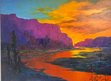 Michael Schofield "Magnificent Sunset" Original on Canvas