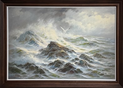 Bob Sanders (Seascape) Signed Original Oil