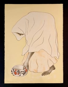 R.C. Gorman "Tazbah St. I" Signed Original Stone Litho LE (1974) - VERY RARE