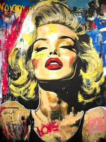 Yasemen Asad "Art-Love-Icon" Signed Original Mixed Media