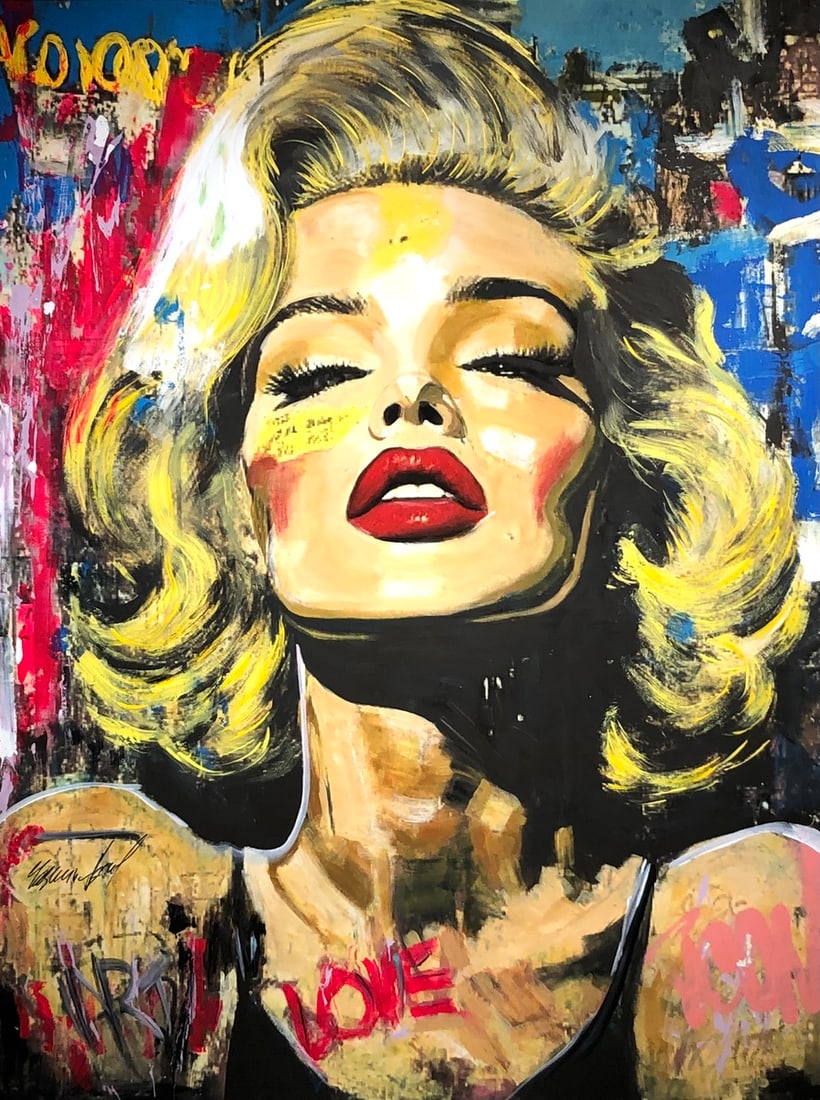 Yasemen Asad "Art-Love-Icon" Signed Original Mixed Media (1 of 8)