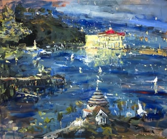 Jorn Fox (Impressionist - Avalon, CA) Signed Original Acrylic