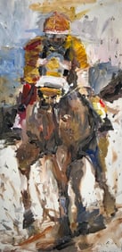 Jorn Fox (Race Horse & Jockey) Signed Original Acrylic