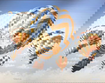 Franklin (Hot Air Balloons) Signed Original Oil