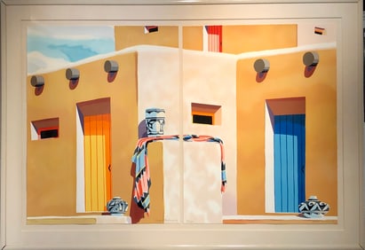 Robert Parkison (Diptych - Adobe House) Signed Serigraph LE