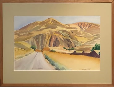 Emil Kosa, Jr "Yellow Landscape" Signed Original Watercolor