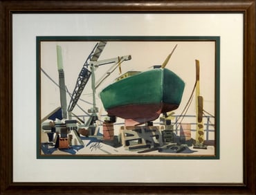 Jake Lee (Impressionist - Untitled) Signed Original Watercolor