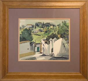George Post "El Torreno" Signed Original Watercolor (1969)
