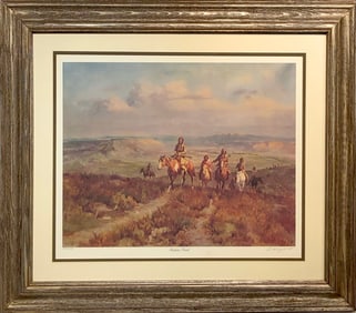 Olaf Wieghorst "Indian Trail" Signed Lithograph LE