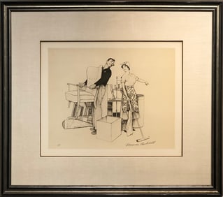 Norman Rockwell "Settling In" Signed Lithograph AP