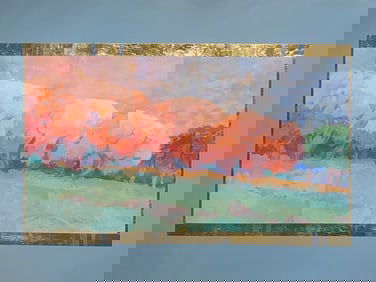 Max Hayslette (Unknown - Impressionist) Signed Original Mixed Media