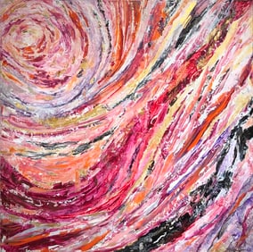 Barbara Owens "Harvest Moon" Signed Original Acrylic