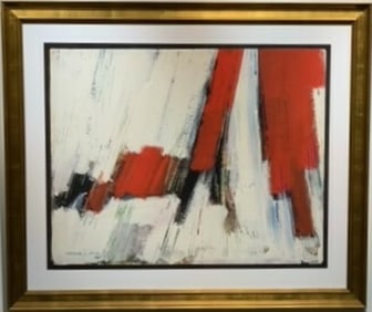 Arthur Levy Kay Mid-Century Abstract Oil on Paper