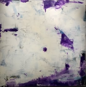 Jorn Fox Impressionist Signed Oil and Acrylic on Canvas