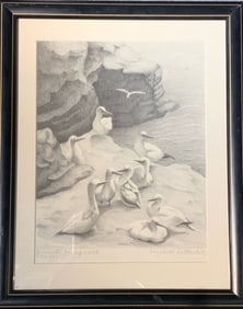 Elizabeth Saltonstall Plate Signed Lithograph