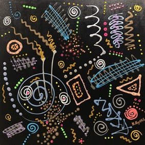 Kimm Byers "Musical Notes in Space" Signed Original