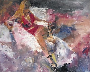 Jorn Fox Impressionist Signed Oil On Canvas