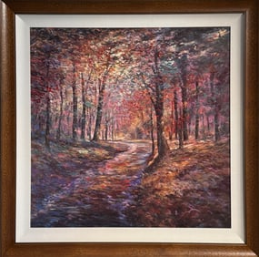 Michael Schofield (Impressionist - Landscape) Plate Signed Embellished Print Transfer on Paper