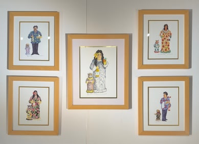 Guy Buffet ""Pussy, Shshimi & Lelani" (Signed/Numbered); "Pupu and Chi Chi" (U/S); "Tuna Pie & Mai