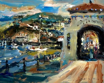 Jorn Fox (Untitled - Avalon, CA) Signed Original Acrylic - Impressionist