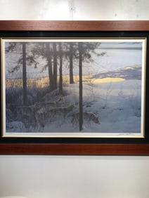 Robert Bateman "Edge of Night - Timber Wolves" Signed Litho w/COA