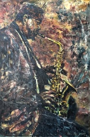 Jorn Fox Impressionist Signed Original Oil on Canvas