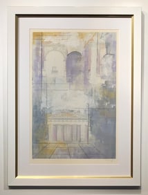 Kamy Deljou "Parthenon" Signed Orig Monoprint LE