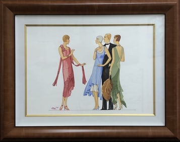 Marv Brehm "A Night At The Ball" Original Gouache Signed
