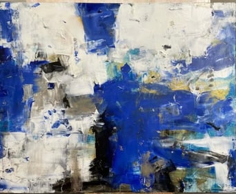 Jorn Fox Abstract Signed Original Oil and Acrylic