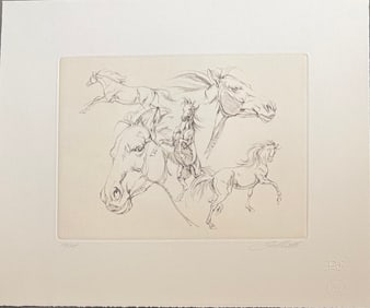 Bev Doolittle (Drawn from the Heart) Limited Edition Signed Suite of Three Original Etchings