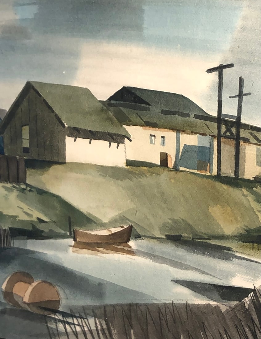 George Post (Untitled - Landscape) Signed Original Watercolor - 4