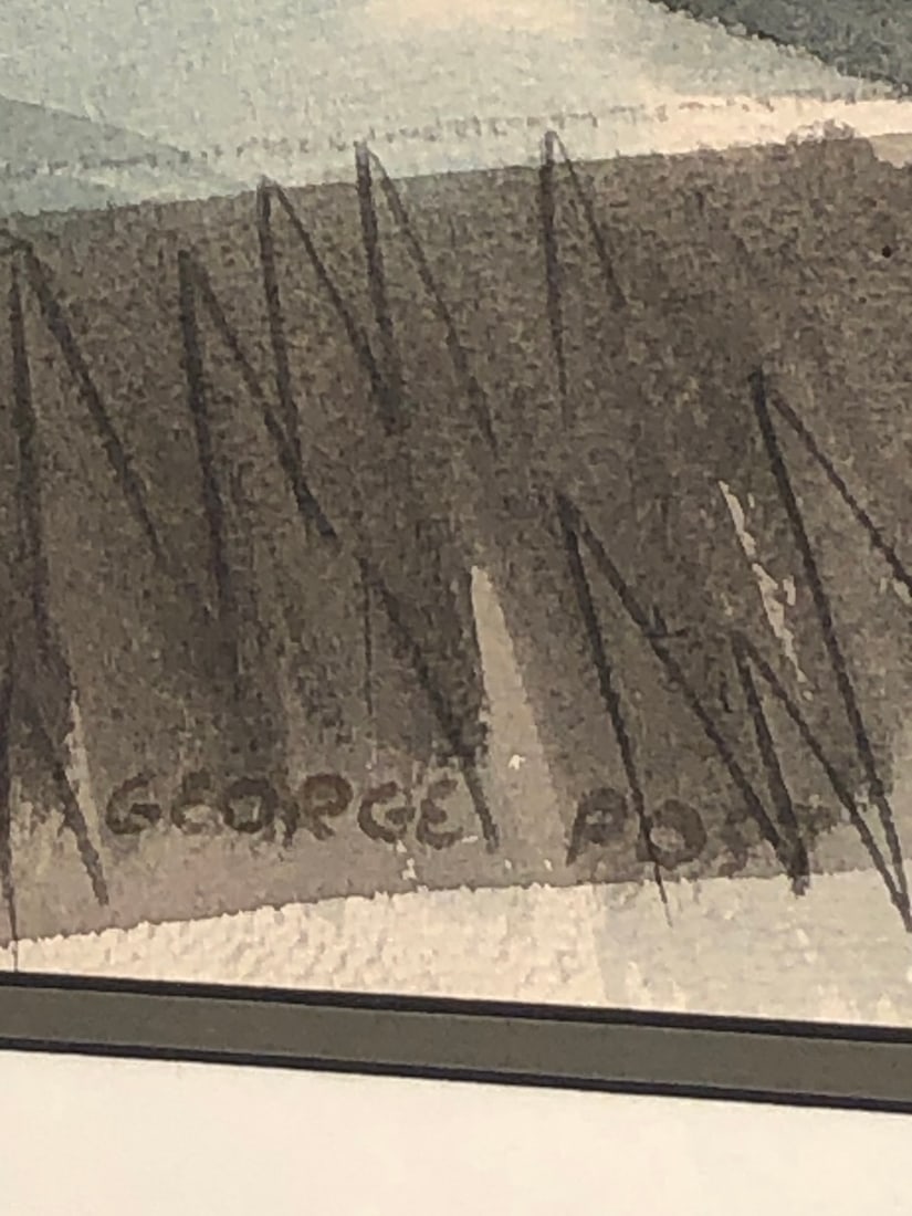 George Post (Untitled - Landscape) Signed Original Watercolor - 5