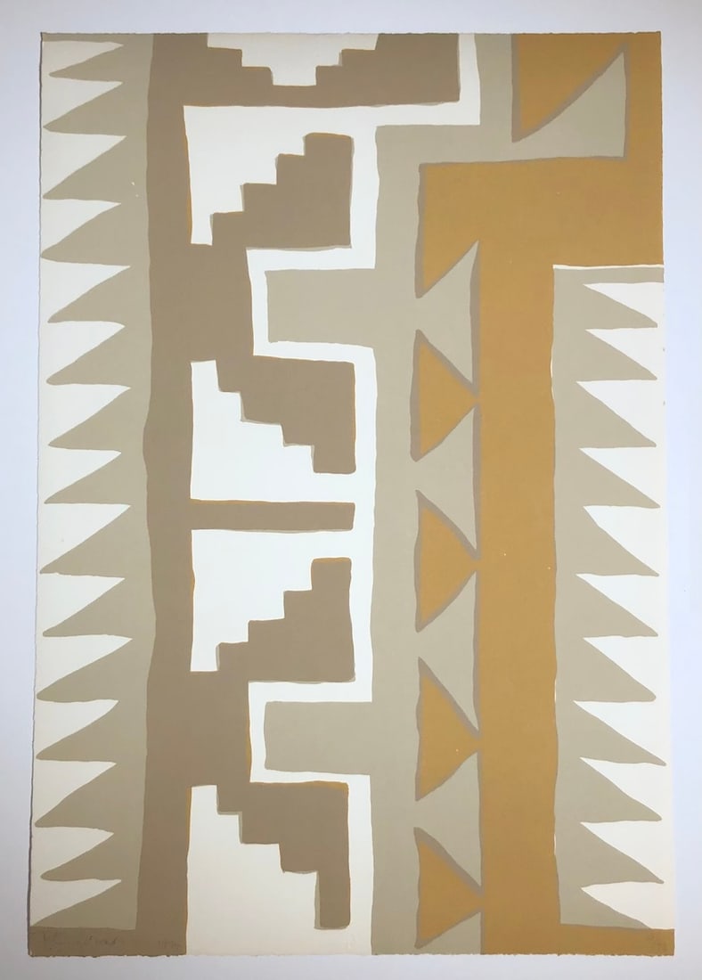 R.C. Gorman "Homage to Spider Woman" Signed Original Stone Litho LE (1974): Artist: R.C. Gorman Title: R.C. Gorman "Homage to Spider Woman" Signed Original Stone Litho LE (1974) Medium: Stone Lithograph on Paper Limited Edition: 17/70 Art Dimensions: 22.0 x 15.0 x 1.0 inch 