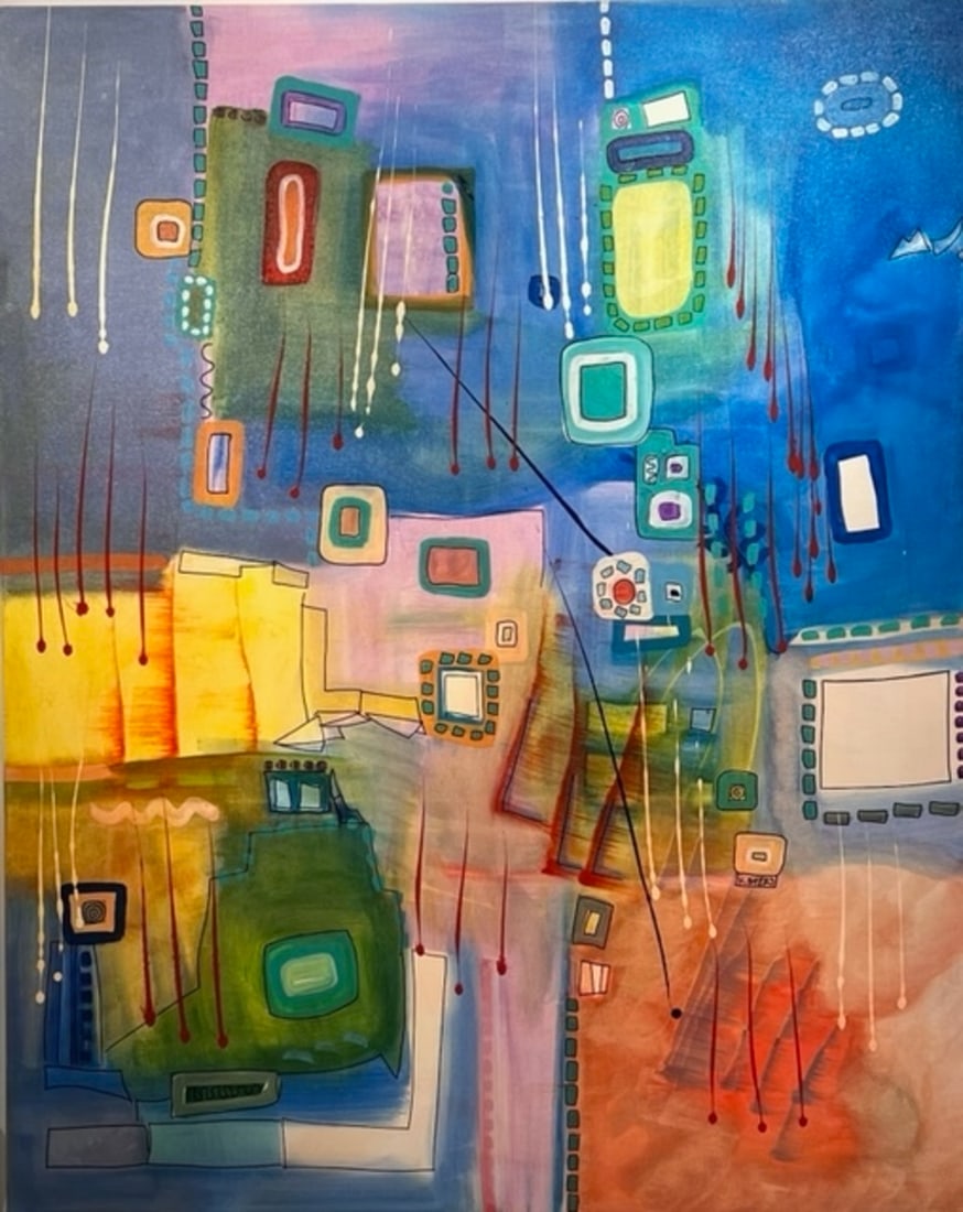 Kimm Byers "There Will Be Plenty of Rain" Signed Orig.: Artist: Kimm Byers Title: Kimm Byers "There Will Be Plenty of Rain" Signed Orig. Medium: Original Acrylic on Canvas Limited Edition: Art Dimensions: 60.0 x 48.0 x 2.0 inch ARTIST BIO: