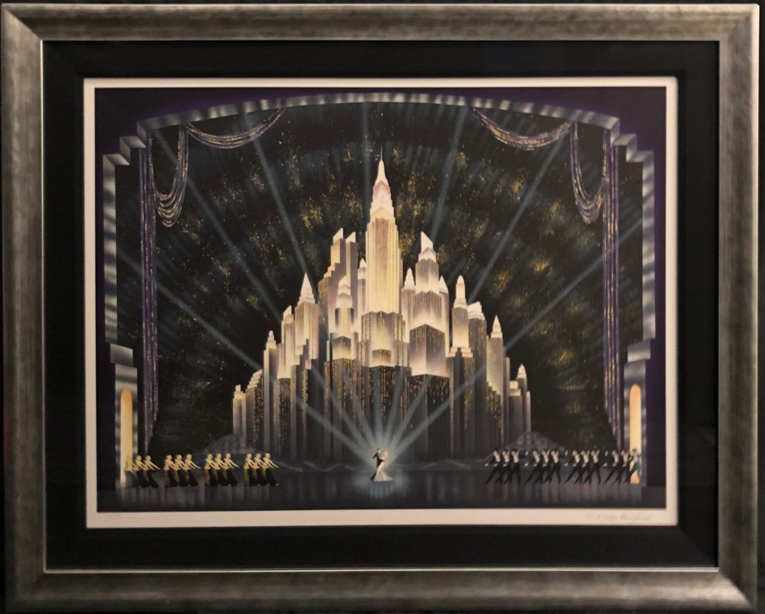 Robert Hoppe "Encore" Estate Signed Lithograph: Artist: Robert Hoppe Title: Robert Hoppe "Encore" Estate Signed Lithograph Medium: Lithograph on Paper Limited Edition: Art Dimensions: 30.0 x 37.0 x 2.0 inch ARTIST BIO: Glamorous dre