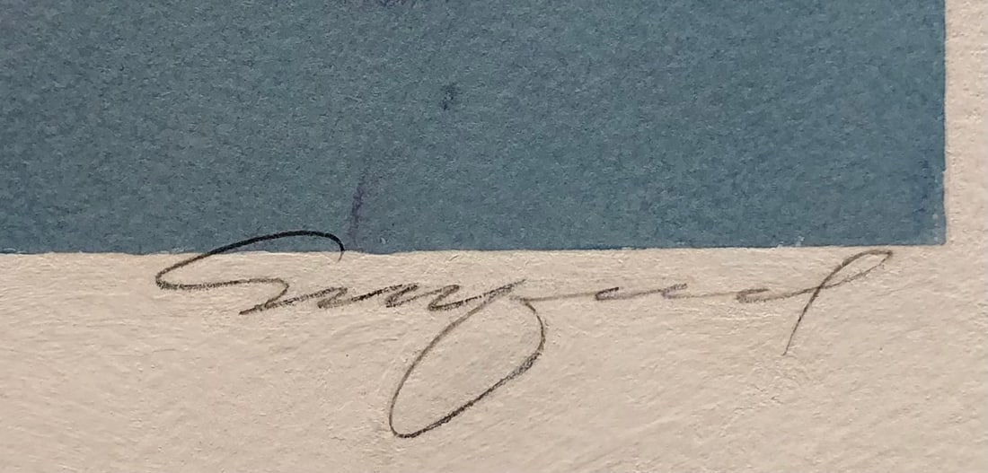 Michael Schofield Signed Hand Pulled Original Monoprint - 3