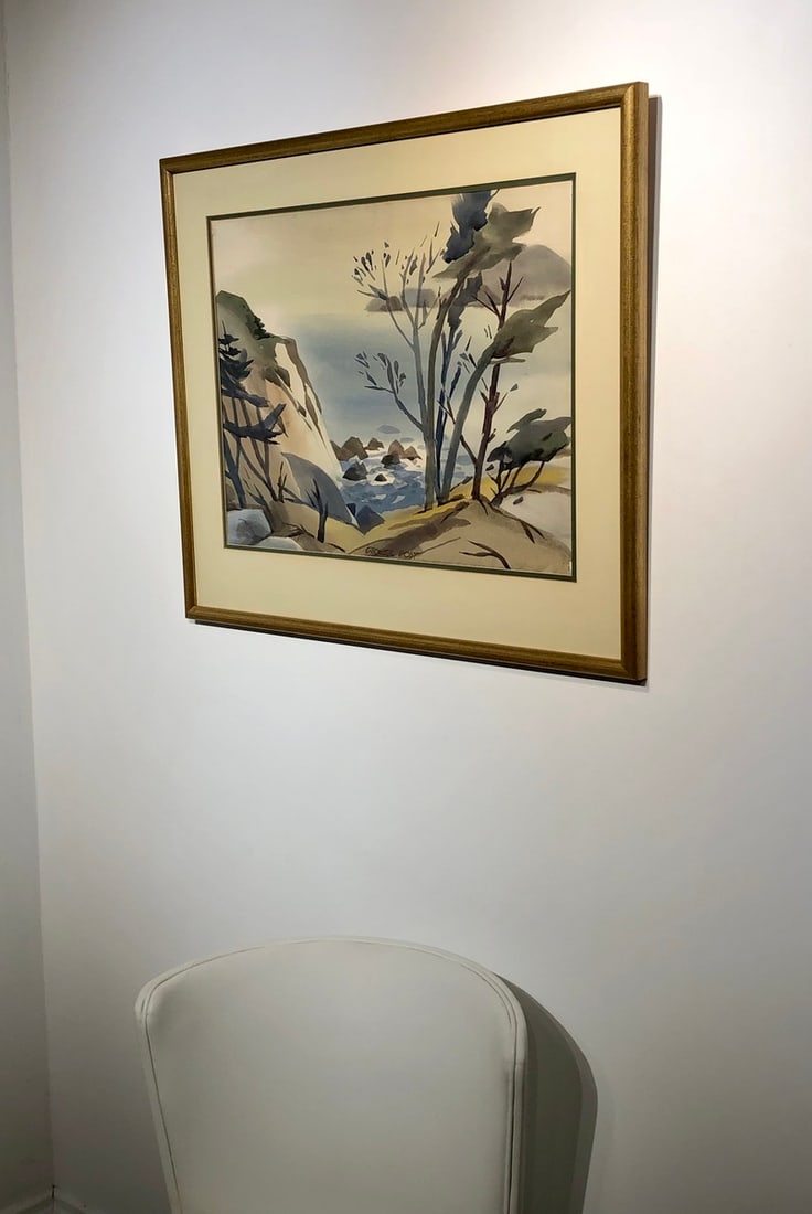 George Post (Untitled - Landscape) Signed Original Watercolor - 3