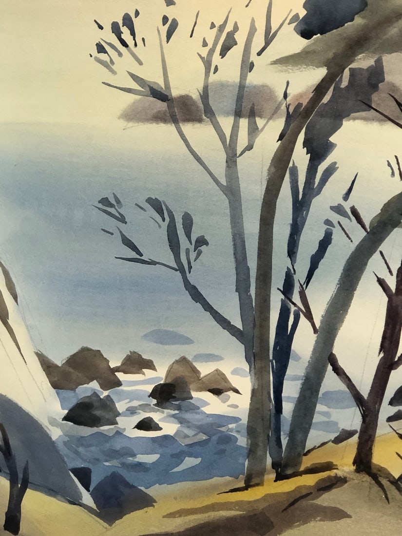 George Post (Untitled - Landscape) Signed Original Watercolor - 4